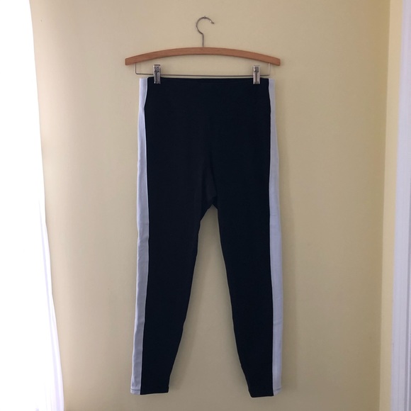 Express Black Leggings with White Stripe - Picture 2 of 6